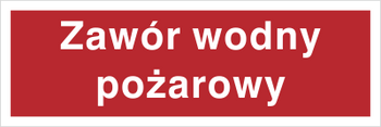 Znak zawór wodny pożarowy na płycie PCV (808-01)
