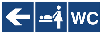 Znak WC przewijalnia dla dzieci (kierunek w lewo) (865-17)