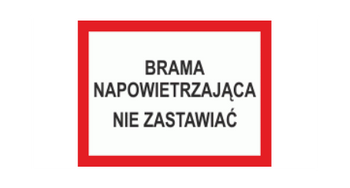 Brama napowietrzająca Nie zastawiać (TN413)