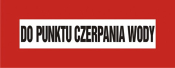 Znak do punktu czerpania wody na płycie PCV (BC108) Signproject