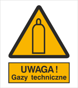 Znak uwaga gazy techniczne (321)