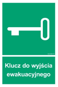 Znak klucz do wyjścia ewakuacyjnego (AC026) Signproject