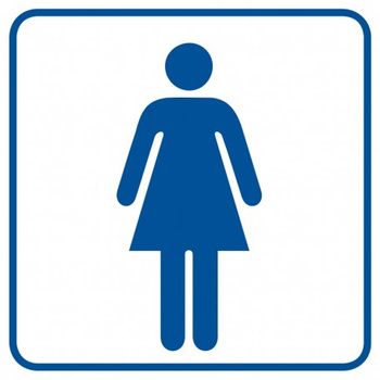 Znak Toaleta damska na płycie PCV (RA015)