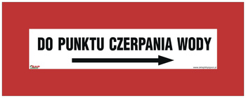 Znak do punktu czerpania wody na płycie PCV (BC119) Signproject