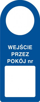 Zawieszka - Wejście przez pokój nr na płycie PCV (TC009)