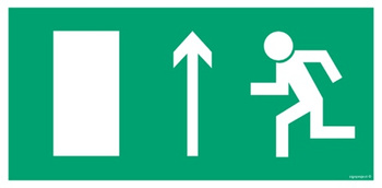 Znak kierunek do wyjścia drogi ewakuacyjnej w górę (AC012) Signproject