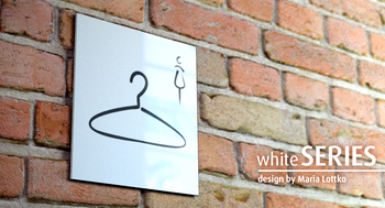 Znak Szatnia damska whiteSERIES