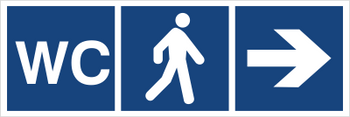 Znak WC (kierunek w prawo) (865-26)