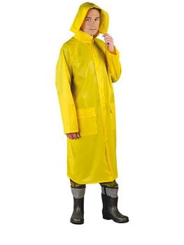 Płaszcz przeciwdeszczowy ochronny Nylonowy kolor żółty