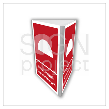 Znak BB802 Uruchamianie klap dymowych świecący (3D dościenny)