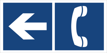 Znak telefon (kierunek w lewo) (865-03)