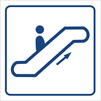 Znak schody ruchome w górę (823-61)