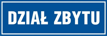 Znak Dział zbytu (PB167)