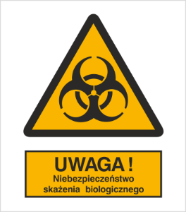 Znak uwaga niebezpieczeństwo skażenia biologicznego (316)