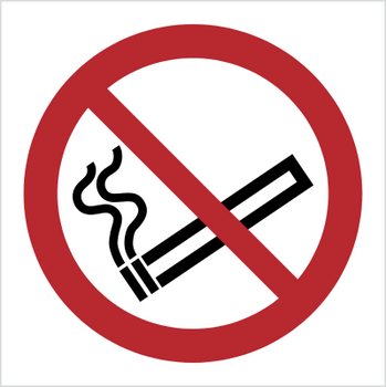 Znak zakaz palenia tytoniu (P02) (ISO 7010)