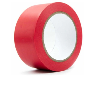Taśma bhp samoprzylepna podłogowa czerwona 50mm/33m