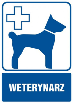 Znak Weterynarz na płycie PCV (RF007)