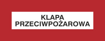 Znak klapa przeciwpożarowa na płycie PCV (231-23)