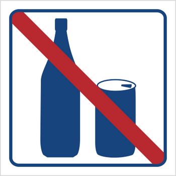 Znak zakaz spożywania napojów (823-43)