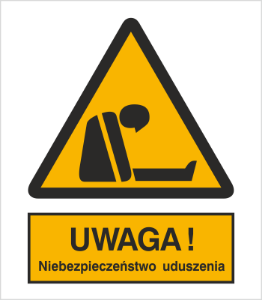 Znak Uwaga niebezpieczeństwo uderzenia (334)