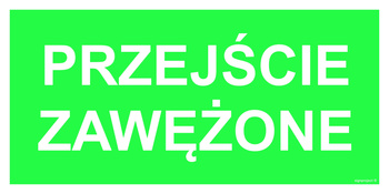 Znak Przejście zawężone na Folii Świecącej (AC038)