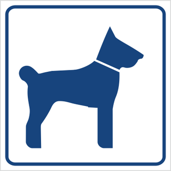 Znak tu wolno wchodzić ze zwierzętami (823-90)