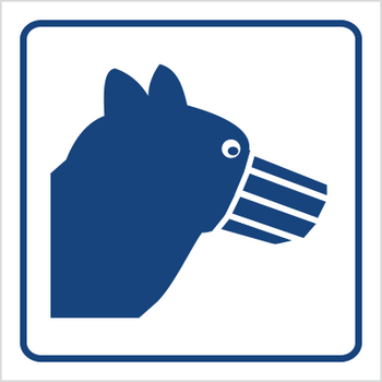 Znak psy wprowadzamy w kagańcu (823-92)