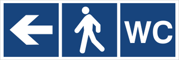 Znak WC (kierunek w lewo) (865-25)