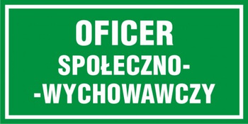 Znak Oficer Społeczno-Wychowawczy na płycie PCV (NF008)