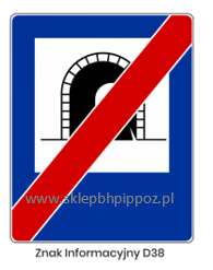 Znak informacyjny METALOWY Koniec Tunelu (D38)