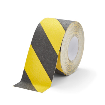 Taśma antypoślizgowa ostrzegawcza 100mm/18m (z normą DIN 51130) ŻÓŁTO-CZARNA