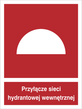 Znak przyłącze sieci hydrantowej wewnętrznej (229-01)