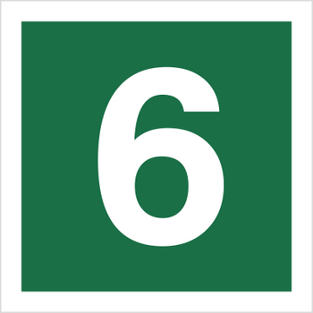 Znak stacja ewakuacyjna nr 6 (120-19) Techem